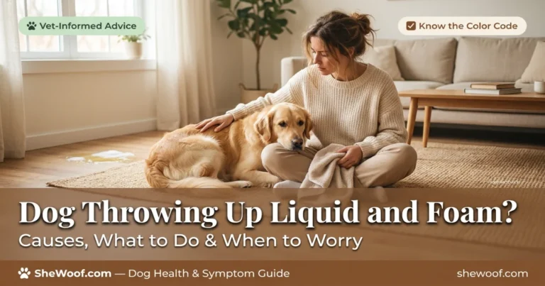 Dog Throwing Up Liquid and Foam
